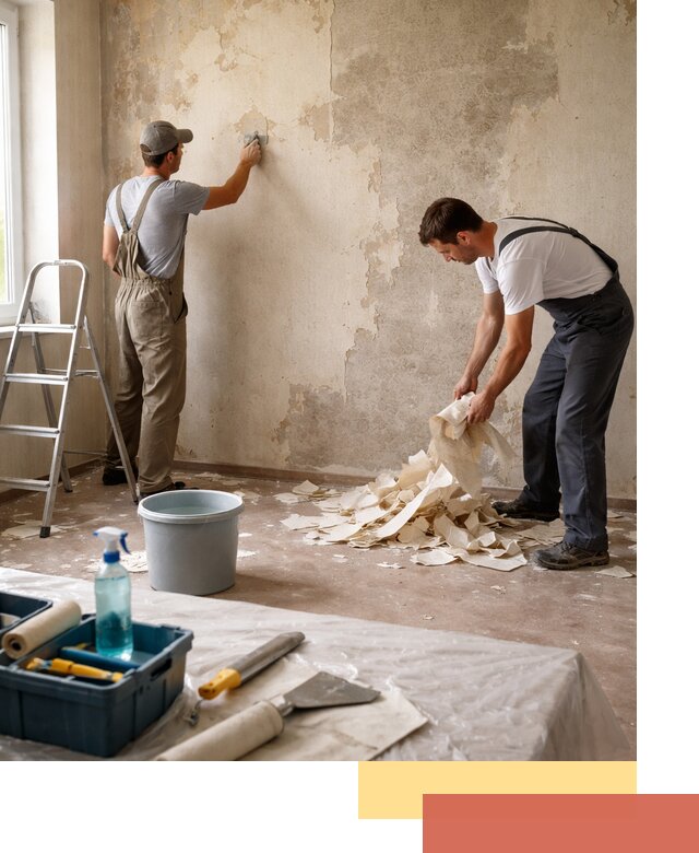 Снятие старых обоев в Рязани быстро и качественно