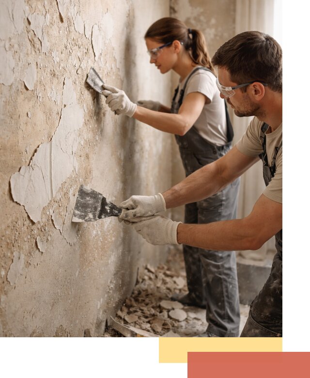 Снятие старой шпаклевки и подготовка поверхностей в Рязани
