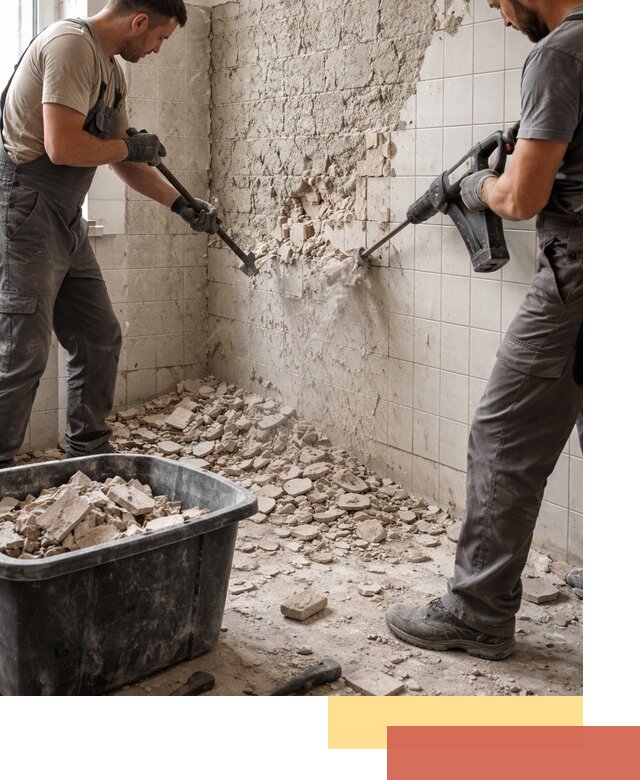 Демонтаж плитки со стен в Рязани быстро и аккуратно