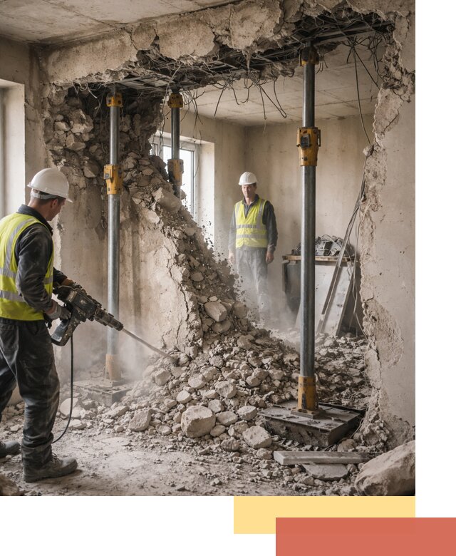 Снос несущих стен в Рязани с гарантией безопасности и качества