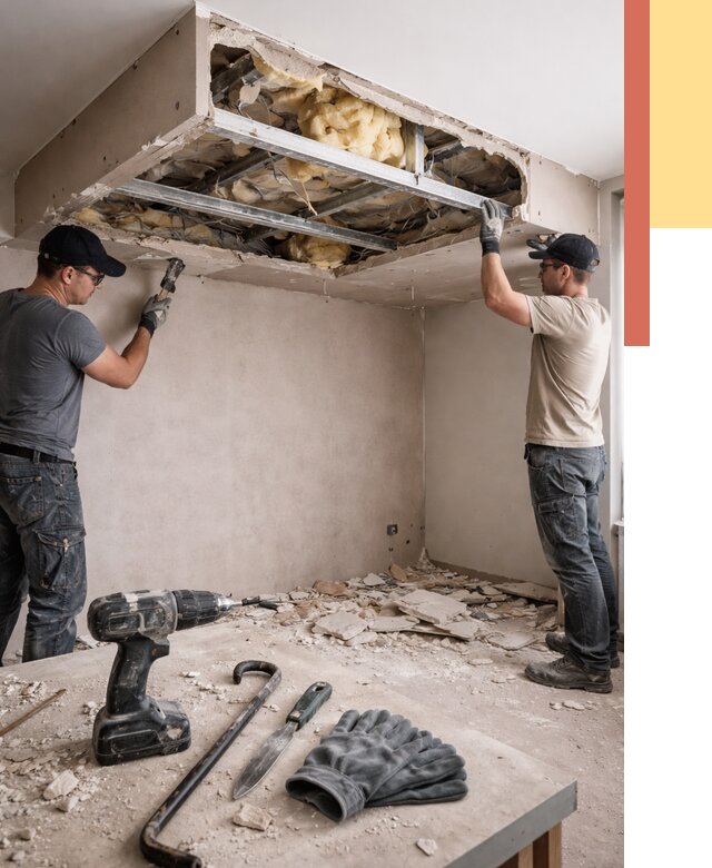 Демонтаж короба из гипсокартона в Рязани от 1561 руб. — быстро и недорого | ОТДЕЛОЧНИК-Рзн