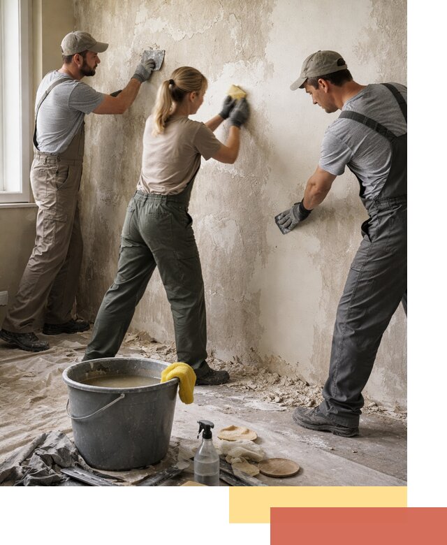 Очистка стен от клея и грунтовки в Рязани качественно и быстро