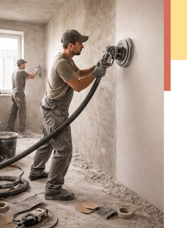 Шлифовка стен в Рязани от 1232 руб/м2 — быстро и недорого | ОТДЕЛОЧНИК-Рзн