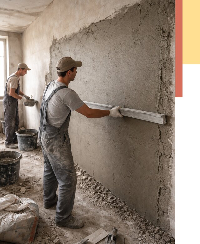 Цементная штукатурка стен в Рязани от 4621 руб/м2 — быстро и недорого | ОТДЕЛОЧНИК-Рзн