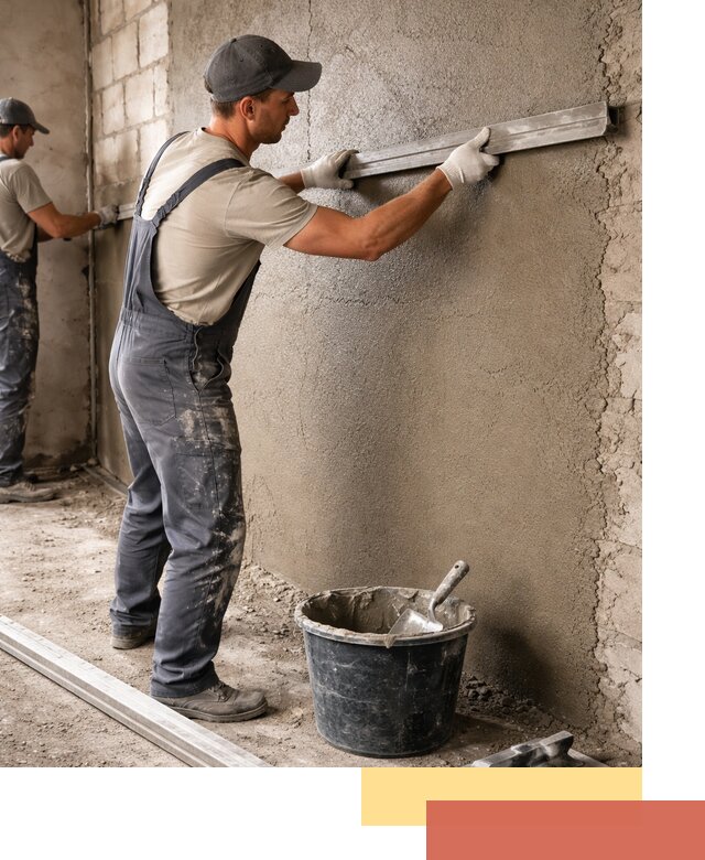 Штукатурка стен цементно-песчаная в Рязани профессионально