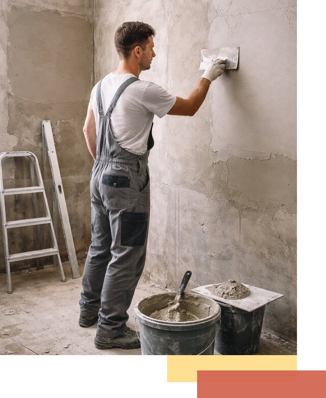 Штукатурка стен в ванной под ключ в Рязани