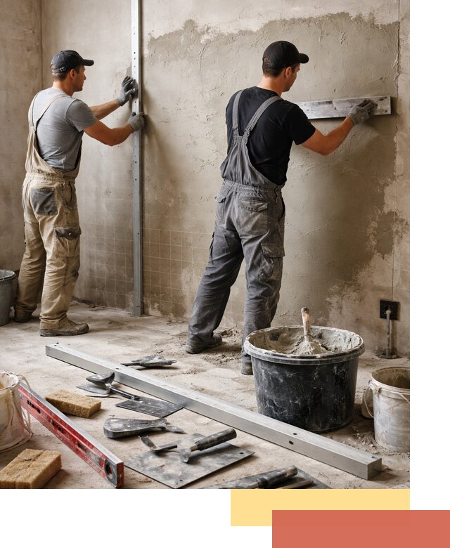 Профессиональная штукатурка стен под плитку в Рязани