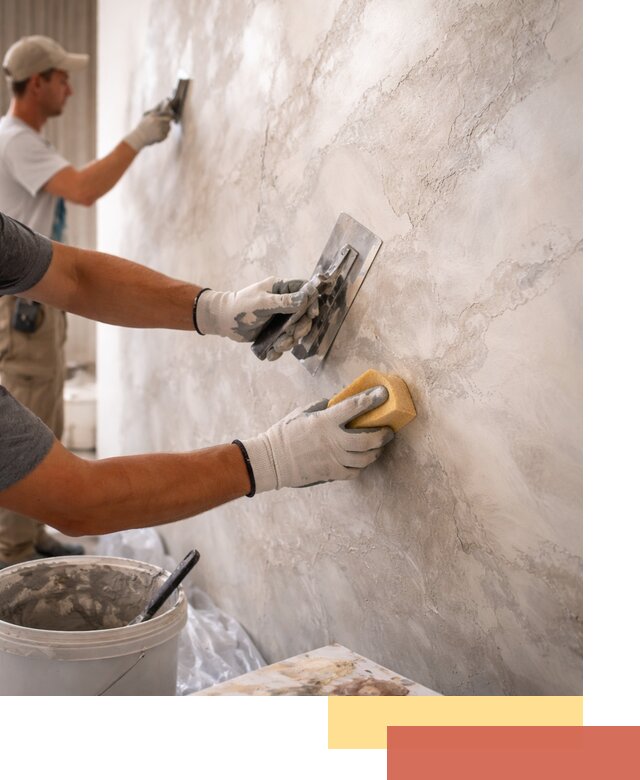 Декоративная штукатурка под мрамор в Рязани для стен и потолков