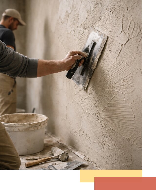 Фактурная штукатурка стен в Рязани — монтаж, отделка, реставрация