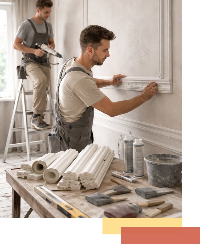 Монтаж лепнины на стены в Рязани профессионально и качественно