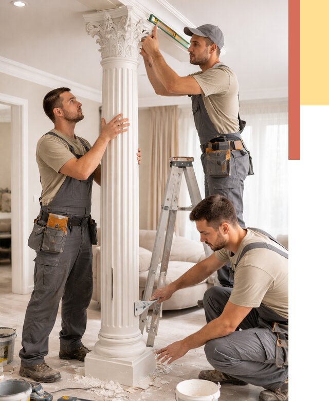 Установка декоративных колонн в Рязани от 12322 руб. под ключ | ОТДЕЛОЧНИК-Рзн