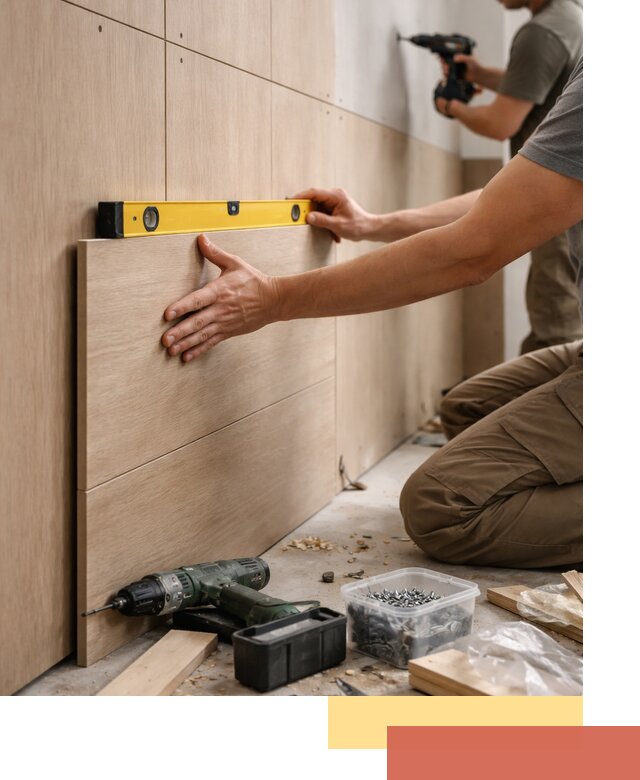 Профессиональный монтаж МДФ панелей на стены в Рязани