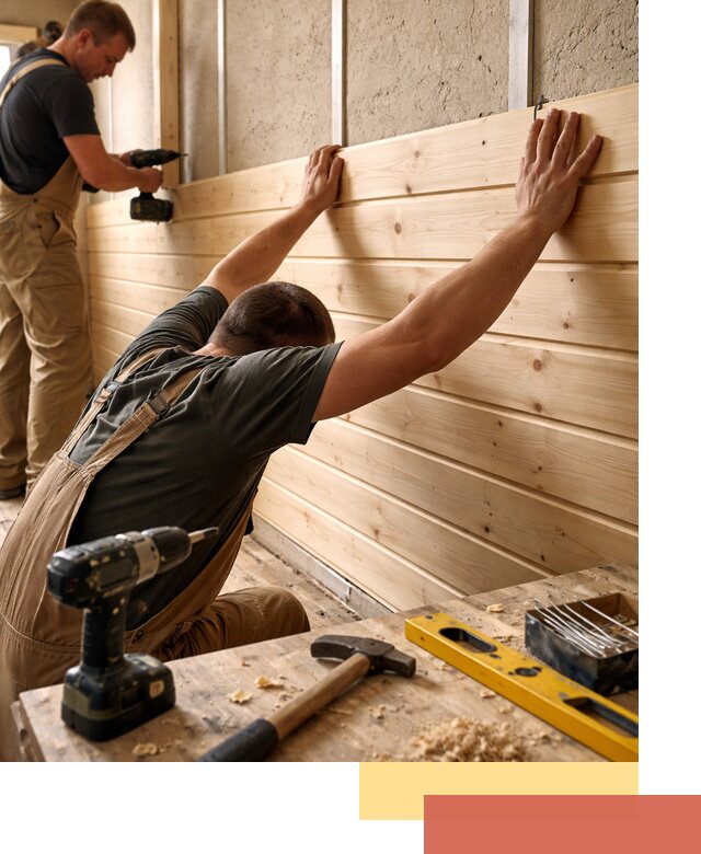 Монтаж деревянной вагонки на стены в Рязани быстро и качественно