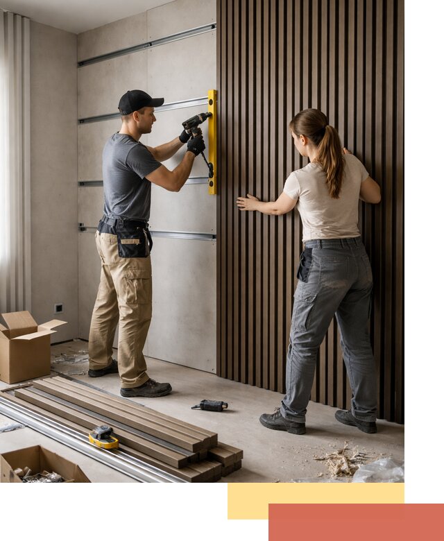 Монтаж реечных панелей на стены в Рязани