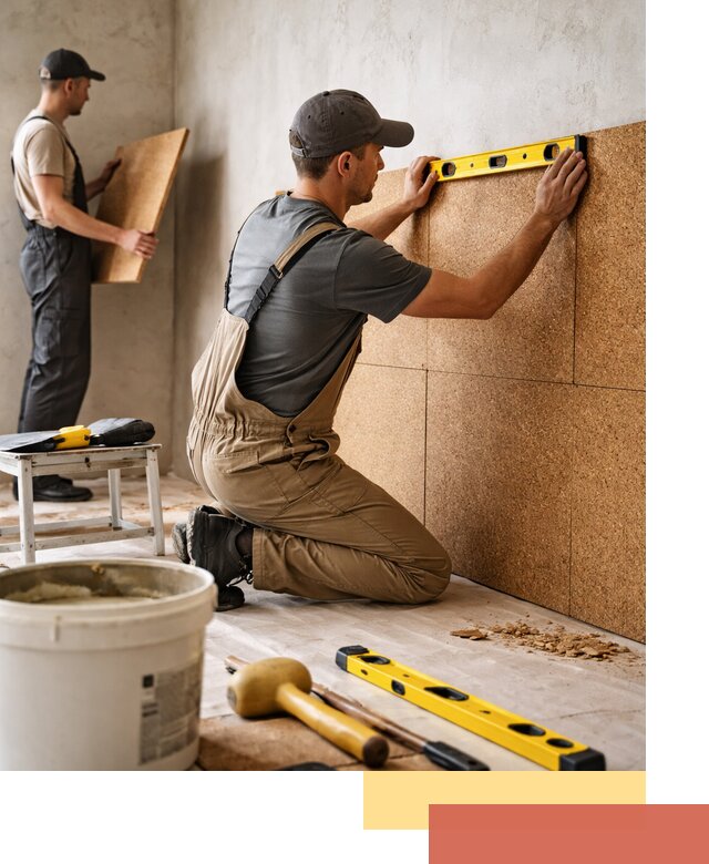 Монтаж пробковых панелей на стены в Рязани быстро и качественно