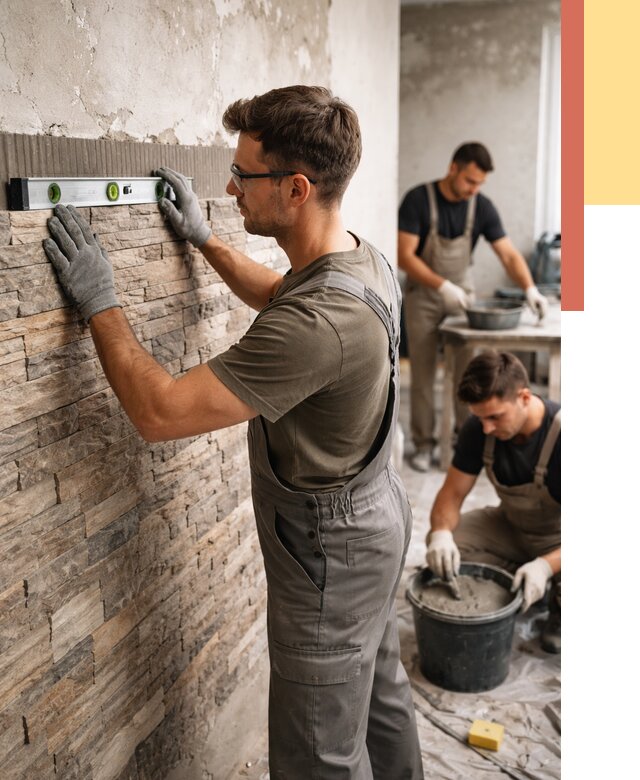 Монтаж искусственного камня в Рязани от 4621 руб. под ключ | ОТДЕЛОЧНИК-Рзн