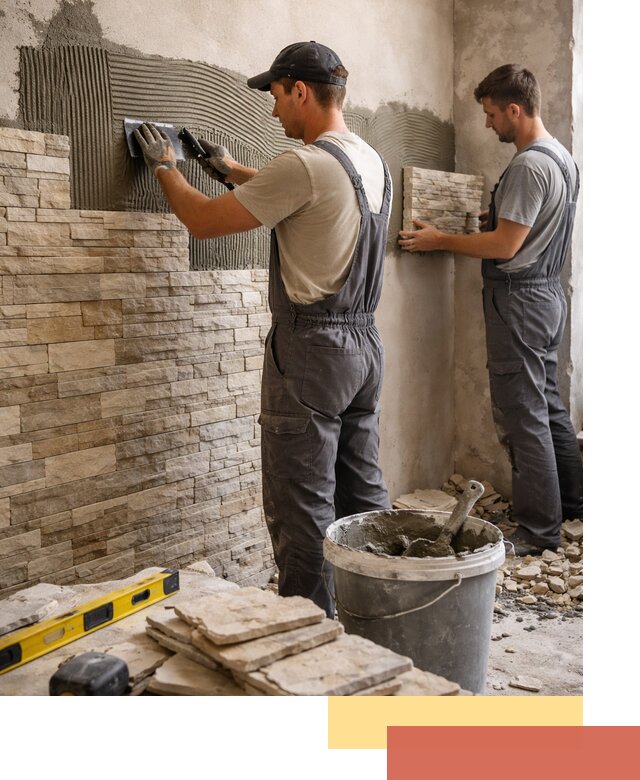 Монтаж искусственного камня в Рязани — облицовка стен и фасадов