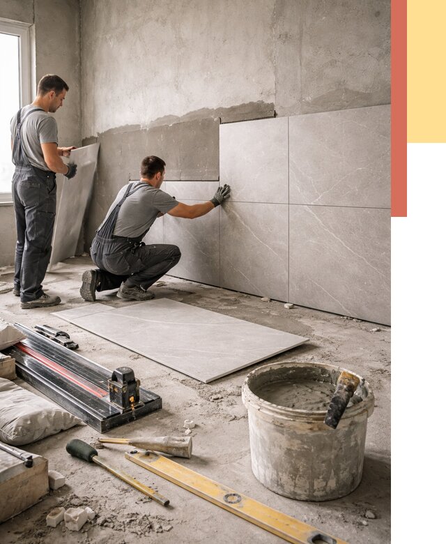 Облицовка стен керамогранитом в Рязани от 4313 руб./м² — услуги под ключ | ОТДЕЛОЧНИК-Рзн