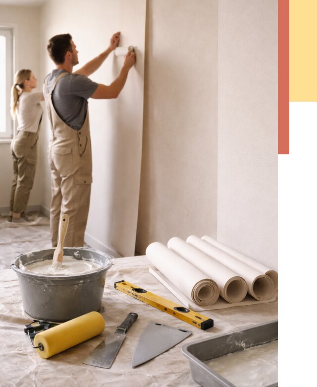 Поклейка бумажных обоев в Рязани от 5647 руб./м2 — быстро и недорого | ОТДЕЛОЧНИК-Рзн