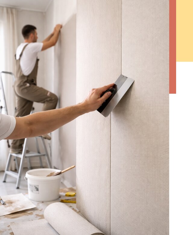 Поклейка текстильных обоев в Рязани от 4621 руб. под ключ | ОТДЕЛОЧНИК-Рзн