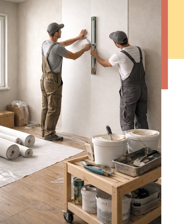 Поклейка стеклообоев в Рязани от 6674 руб. за м2 — быстро и недорого | ОТДЕЛОЧНИК-Рзн