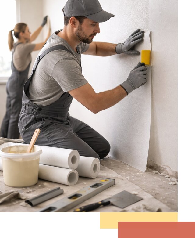 Поклейка стеклообоев профессионально в Рязани