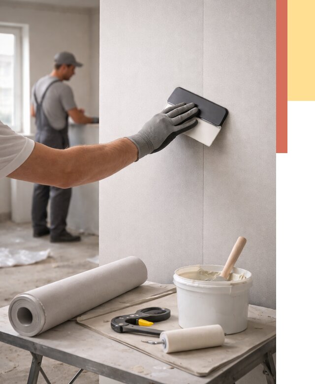 Поклейка обоев под покраску в Рязани от 3594 руб. за м2 | ОТДЕЛОЧНИК-Рзн