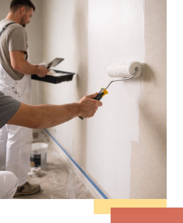 Покраска стен акриловой краской профессионально в Рязани