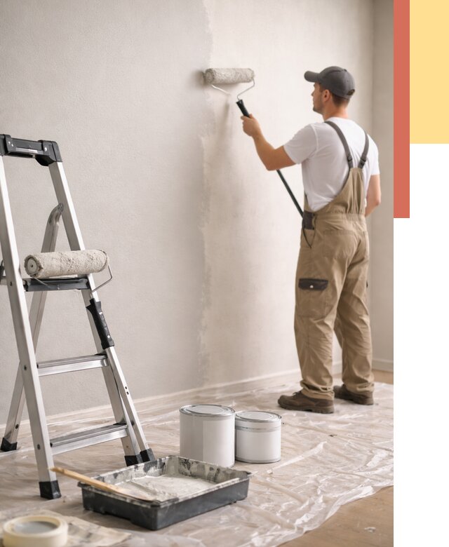 Покраска стен латексной краской в Рязани от 4621 руб. за м2 | ОТДЕЛОЧНИК-Рзн