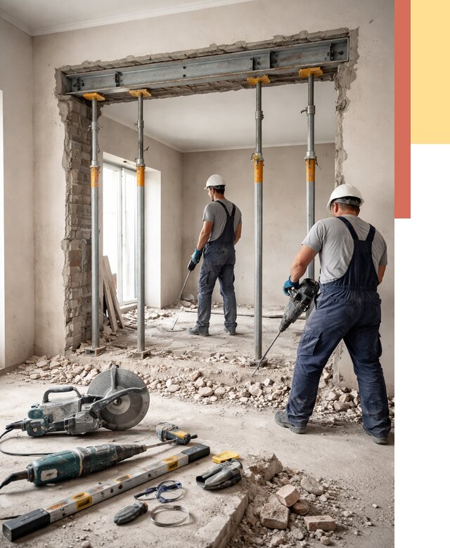 Прорезка проема в стене в Рязани от 4621 руб. — быстро и недорого | ОТДЕЛОЧНИК-Рзн