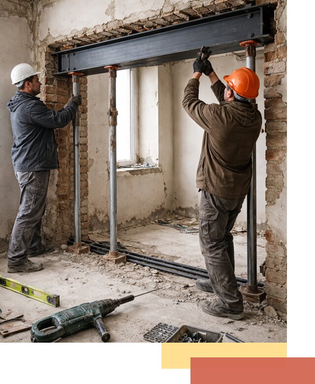 Усиление проема в стене в Рязани для расширения и безопасности