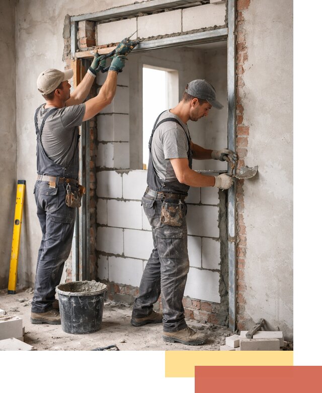 Закладка дверного проема под ключ в Рязани: демонтаж, монтаж, отделка