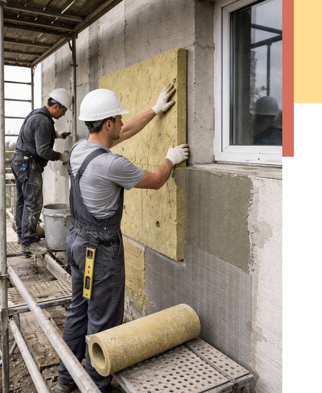 Утепление стен в Рязани от 4415 руб. под ключ — быстро и недорого | ОТДЕЛОЧНИК-Рзн