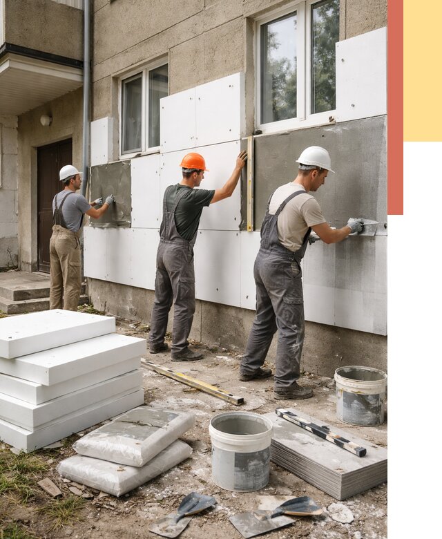 Утепление стен пенопластом в Рязани от 1797 руб. — недорого и под ключ | ОТДЕЛОЧНИК-Рзн