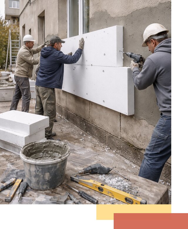 Утепление наружных стен пенопластом в Рязани