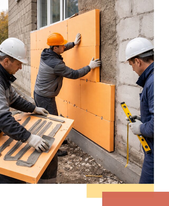 Утепление фасада пеноплексом под ключ в Рязани