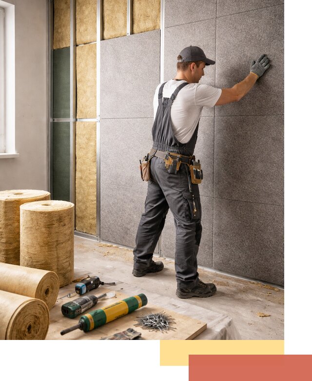 Профессиональная шумоизоляция стен в Рязани для квартиры и офиса