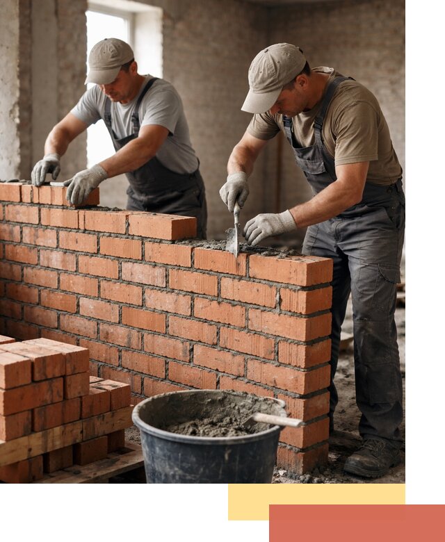 Кладка кирпичных перегородок под ключ в Рязани