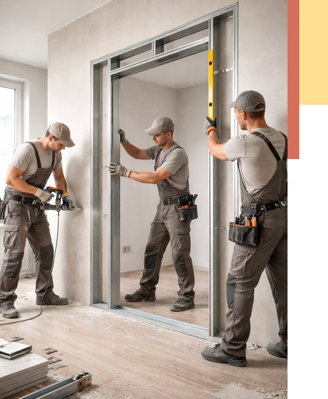 Устройство дверного проема в перегородке в Рязани от 4621 руб. под ключ | ОТДЕЛОЧНИК-Рзн