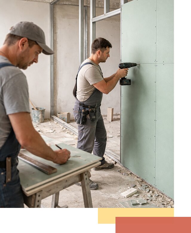 Перегородки из влагостойкого гипсокартона под ключ в Рязани