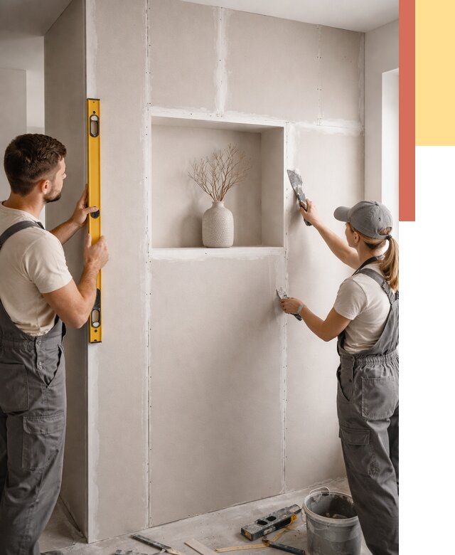 Перегородка из гипсокартона с нишей в Рязани от 3337 руб. под ключ | ОТДЕЛОЧНИК-Рзн