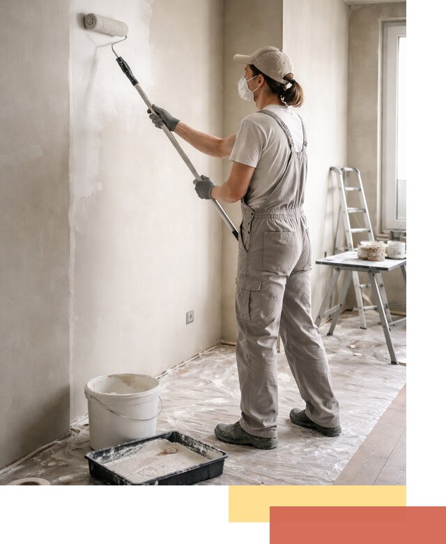 Покраска перегородок из гипсокартона в Рязани качественно и недорого