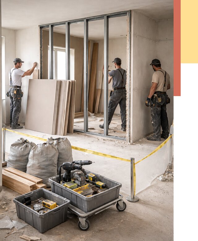 Перенос гипсокартонной перегородки в Рязани под ключ от 4621 руб. | Демонтаж и монтаж – ОТДЕЛОЧНИК-Рзн