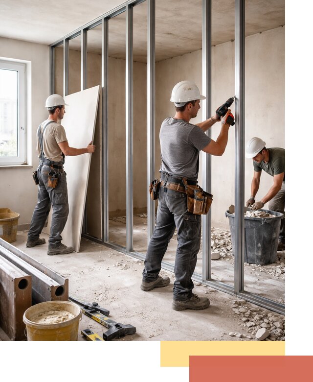 Перенос гипсокартонной перегородки в Рязани профессионально и быстро