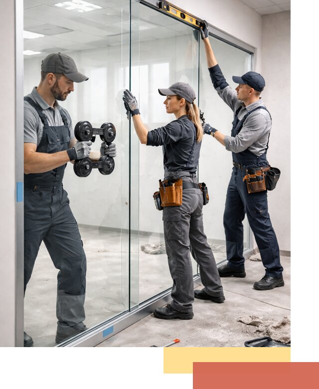 Профессиональный монтаж стеклянных перегородок в Рязани