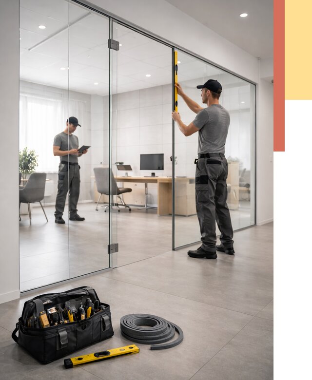 Цельностеклянные перегородки под ключ в Рязани от 9755 руб. — монтаж и цены | ОТДЕЛОЧНИК-Рзн