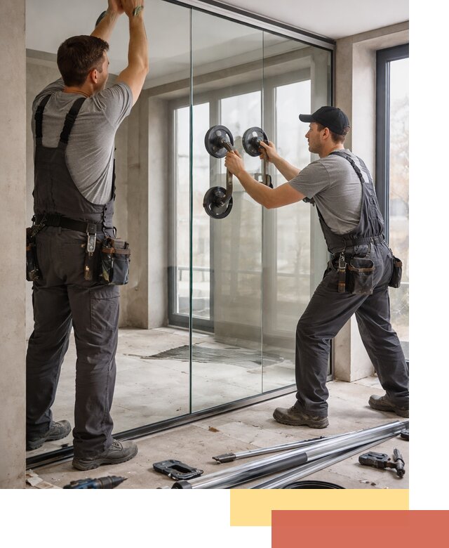 Цельностеклянные перегородки под ключ в Рязани