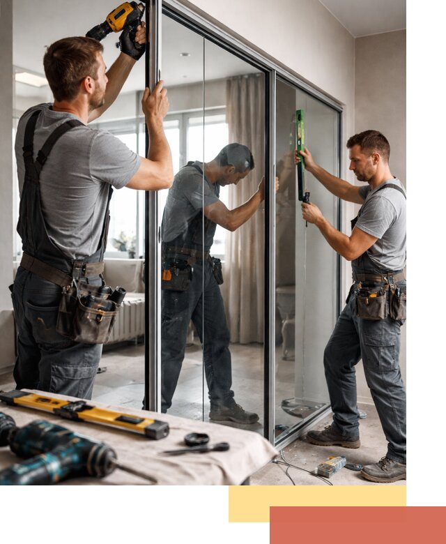 Каркасные стеклянные перегородки под ключ в Рязани