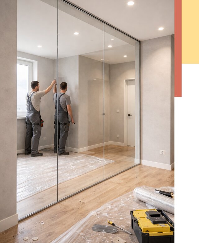 Безрамные стеклянные перегородки в Рязани — монтаж от 9755 руб. | ОТДЕЛОЧНИК-Рзн