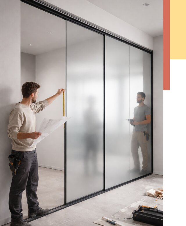 Матовые стеклянные перегородки в Рязани от 8728 руб. — монтаж и установка | ОТДЕЛОЧНИК-Рзн